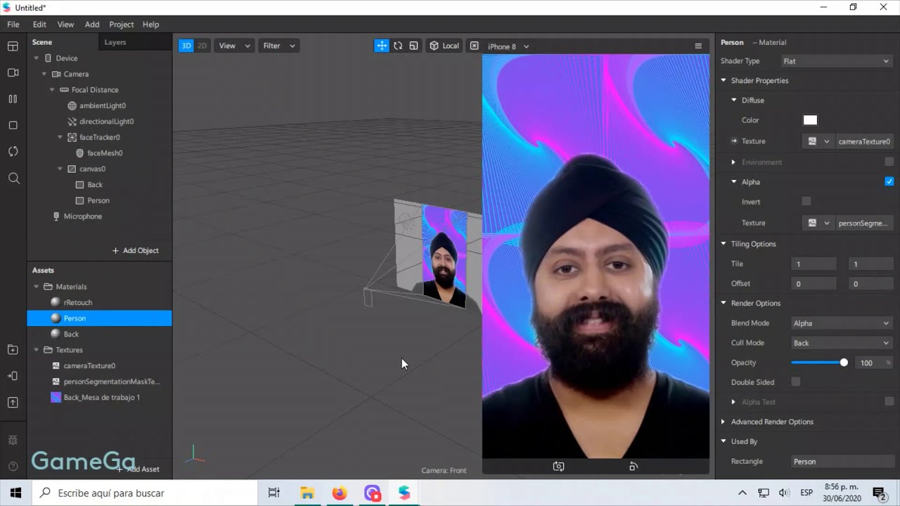SPARK AR  Filtros para Instagram - Crea un fondo fácil #Filtrosparainstagram #Background