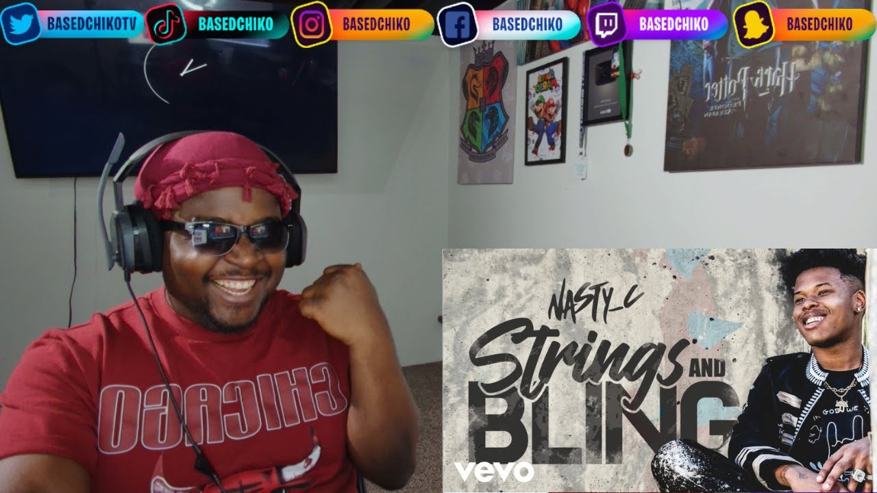 Nasty C - Strings & Bling (Visualizer) | REACTION