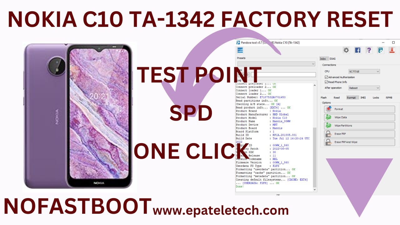 Nokia C10 TA 1342 Factory Reset And FRP Remove New method