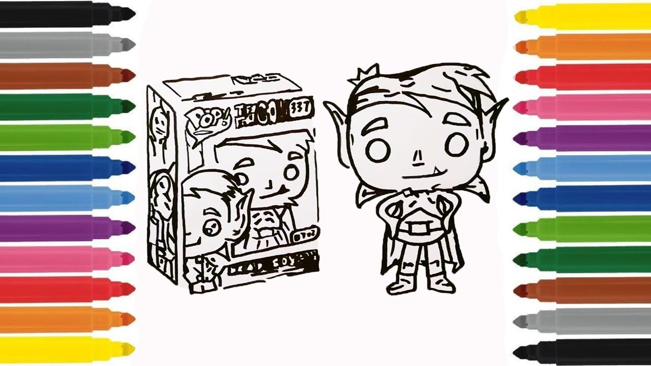 Как нарисовать Фигурку Funko POP/Фанко ПОП БИСТ БОЙ Юные Титаны Вперёд / Drawing Funko POP BEAST BOY