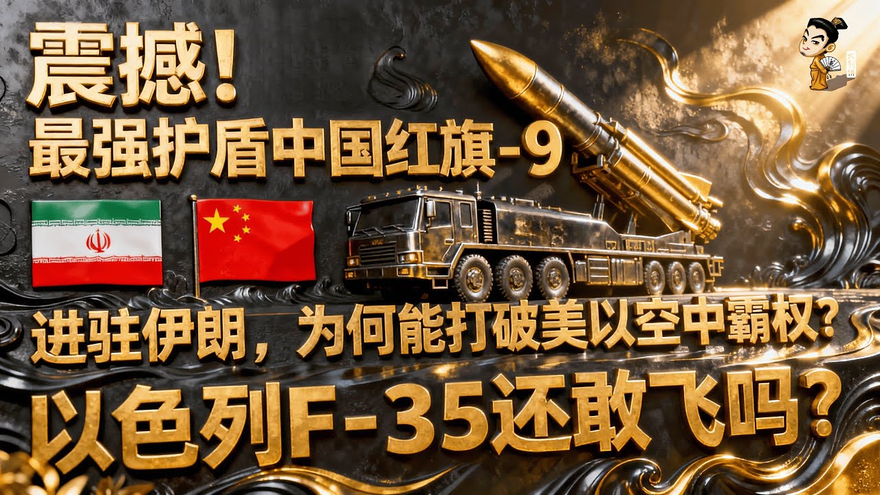 震撼！最强护盾中国红旗 - 9 进驻伊朗，美国以色列F-35还敢飞吗？为何能打破美以空中霸权？#HQ-9B #红旗9 #S-400 #爱国者3 #Patriot-3 #伊朗防空 #中东格局