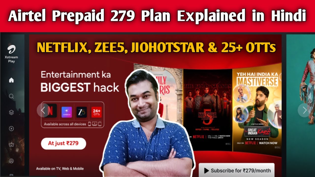 Airtel 279 Plan Details in Hindi | Airtel 279 Plan Activate Kaise Kare | How To Use Airtel 279 Plan