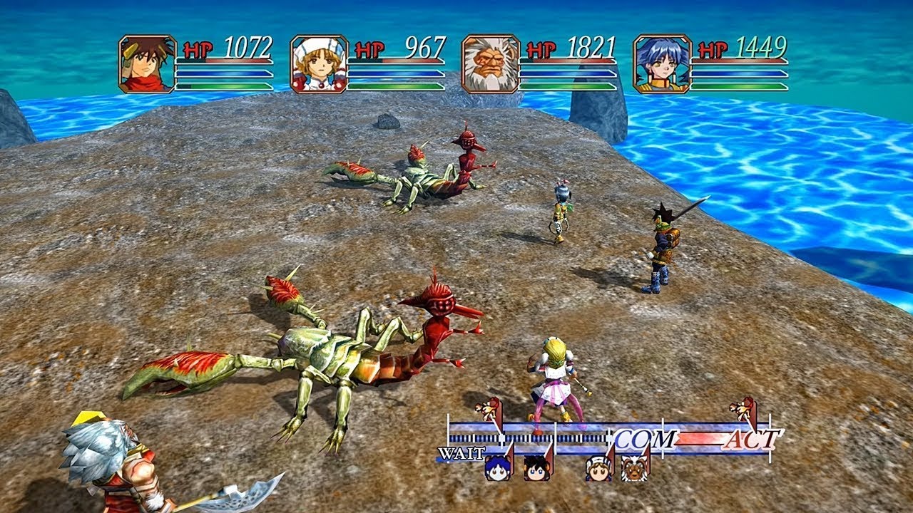 Crimson Tail Boss Fight (Hard) - Grandia 2 HD Remaster