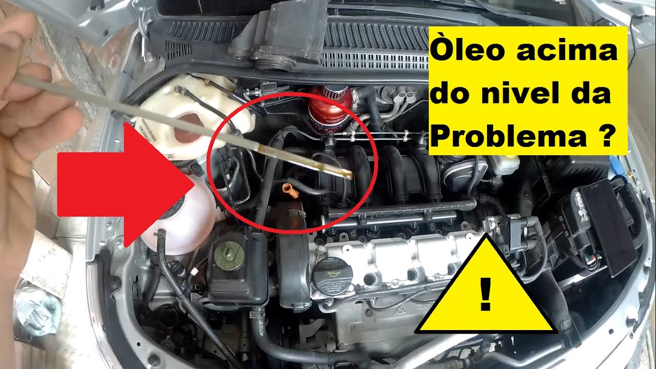 O que acontece se o nível de óleo estiver alto