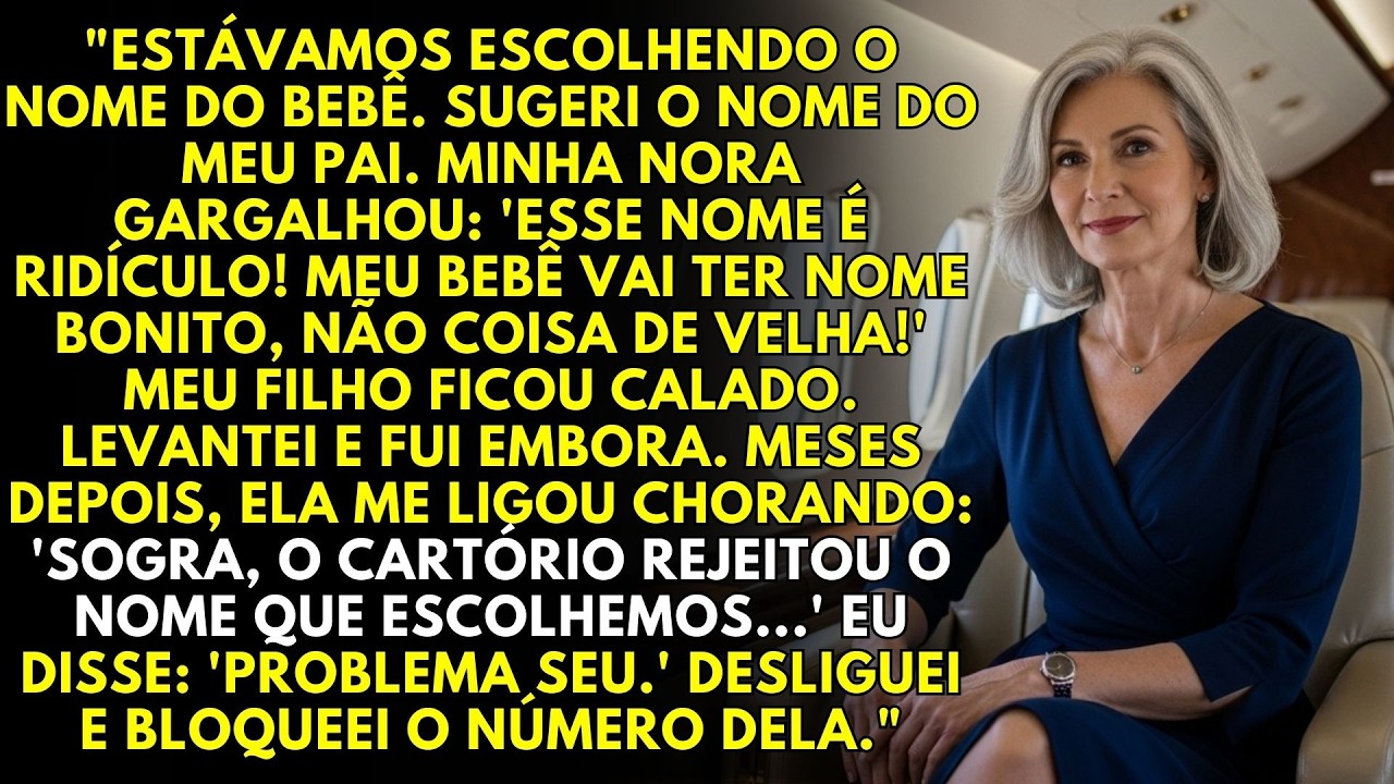 Minha nora ridicularizou minha sugestão de nome para o bebê... depois implorou pela minha ajuda