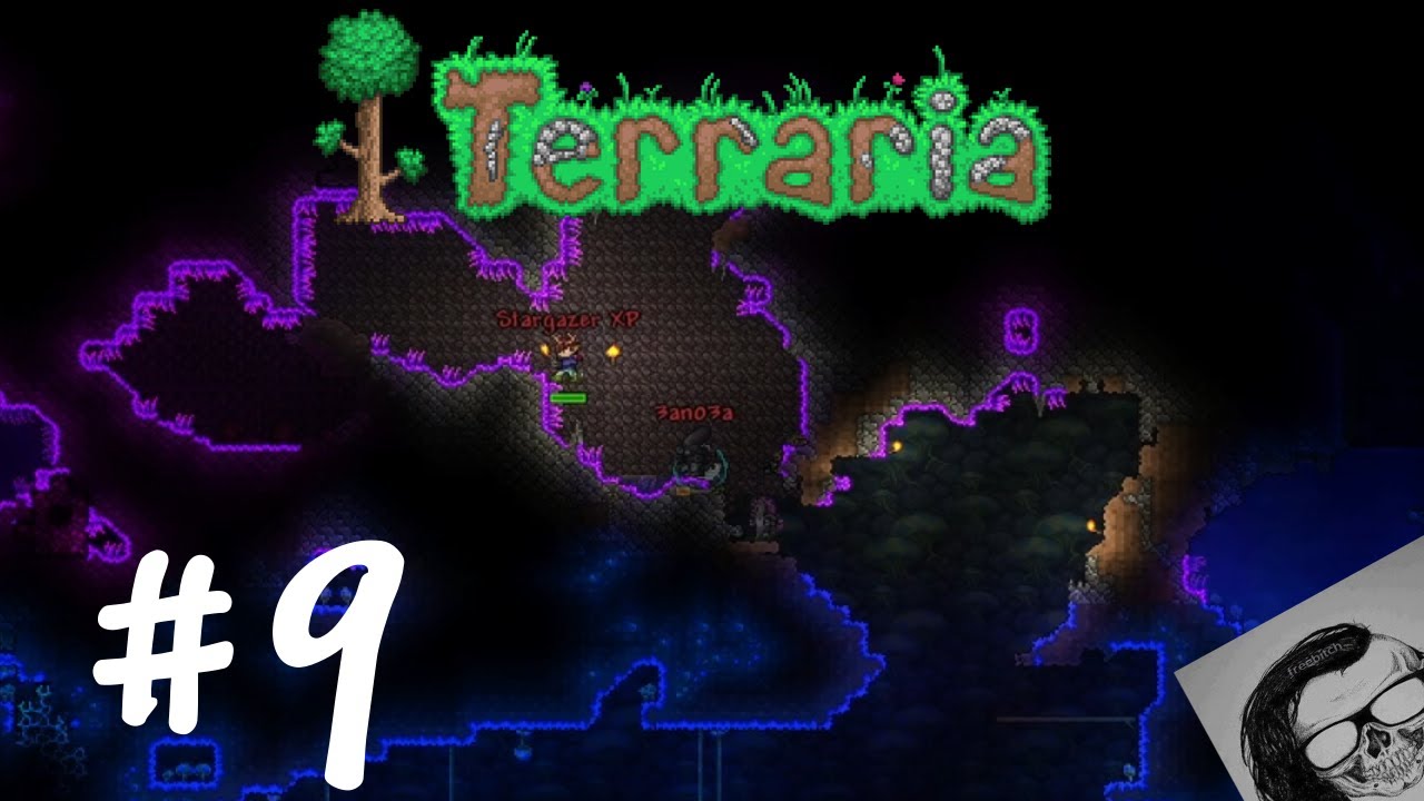 Terraria (Co-op) #9 - Спосіб добувати демоніт, скріллетики і які ж@пи!