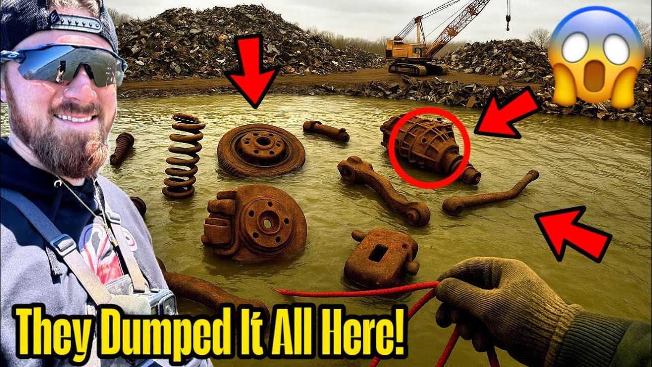 Magnet Fishing &mdash; Scrap Yard EXPOSED!