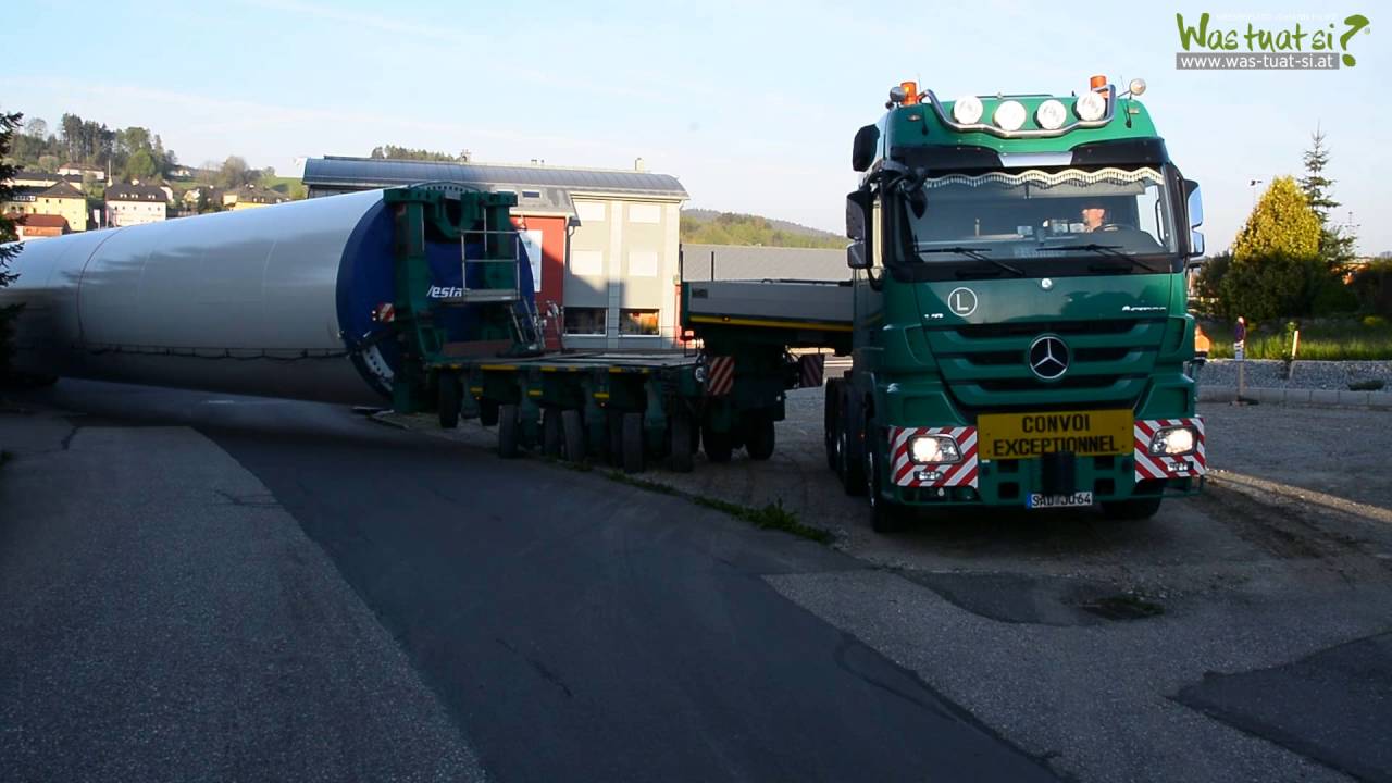 Windkraftanlage Sternwind 3  Interviews rund um den Transport der Windräder Mai 2016