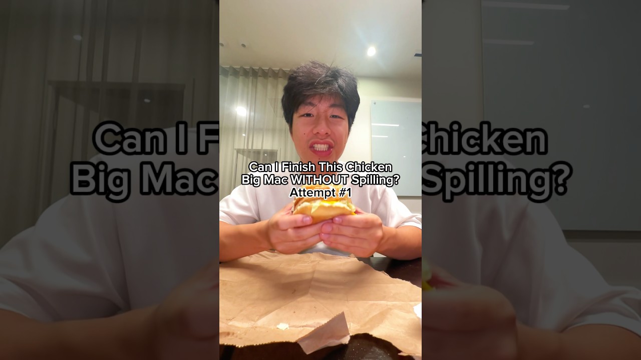chicken big mac WITHOUT spilling? #shortsfeed