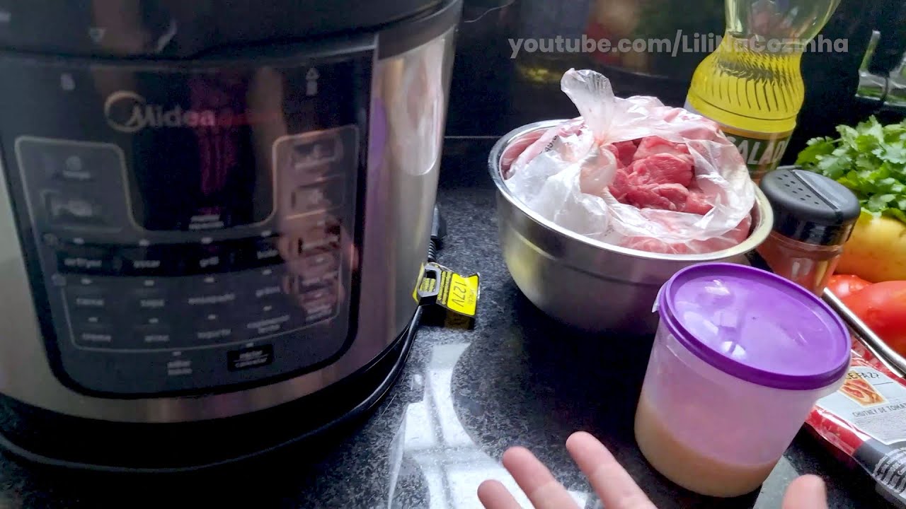 COZINHANDO CARNE NA PANELA DE PRESSÃO KITCHEN REVOLUTION MIDEA MULTI COOKFRYER