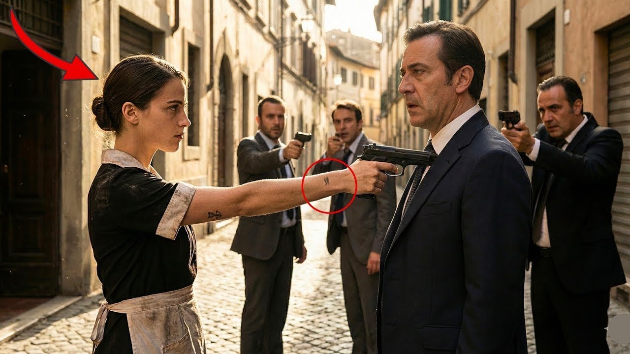 Garçonete mira no chefe da máfia: ao verem a marca dela, os próprios homens dele apontaram para ele