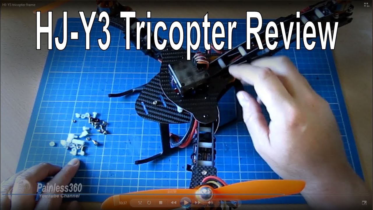 HJ-Y3 Tricopter Frame Kit  - Overview, Build Summary and Review (kit from TomTop.com)