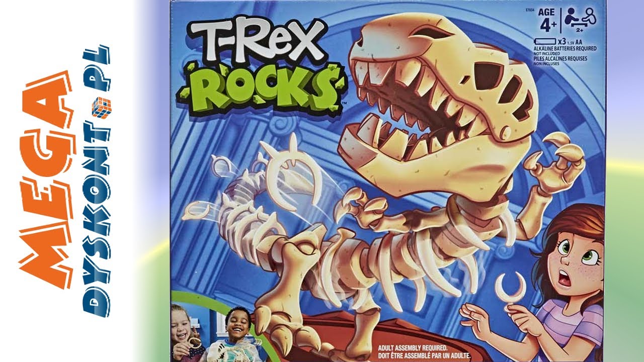 T-REX ROCKS 🦕 HASBRO GAMING E7034  🦴🦴 PRZERAŻAJĄCA GRA z T REXEM 🦖 MegaDyskont GRY • Monia i Agatka