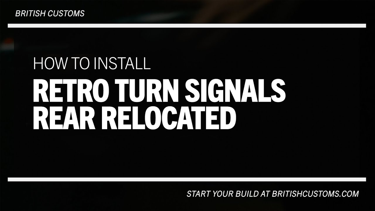 How to Install Rear Retro Turn Signal Kit on Triumph Bonneville T100
