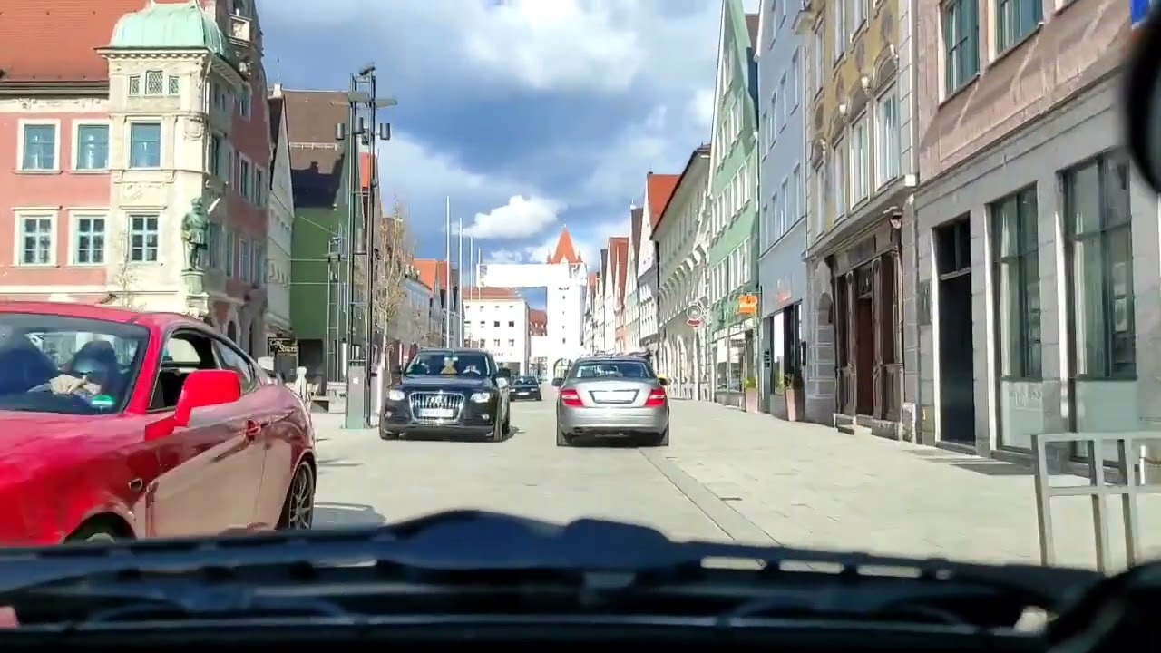 Driving in Mindelheim in Swabia, Bavaria | Germany