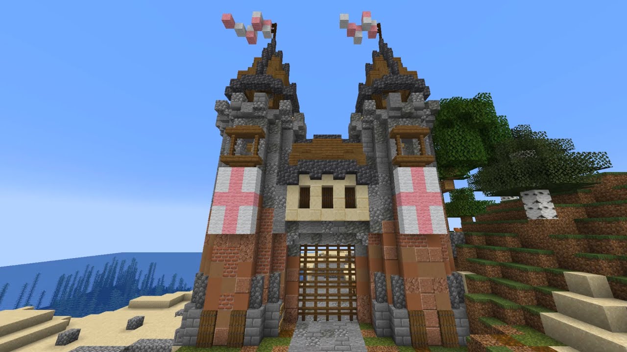 Minecraft #Shorts: Redstone Portcullis and Gatehouse (without gravel)