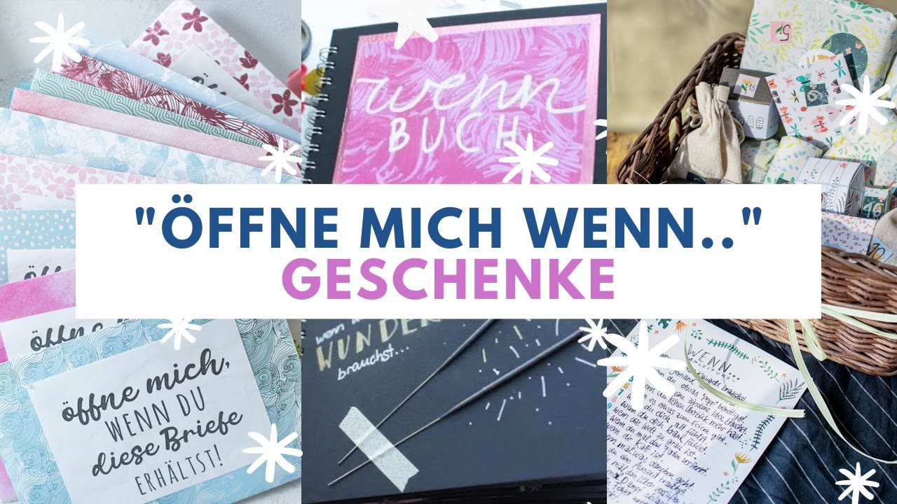 Öffne mich, wenn-Briefe, Buch und Box | Persönliche Geschenkidee | Basteln mit Papier | TRYTRYTRY