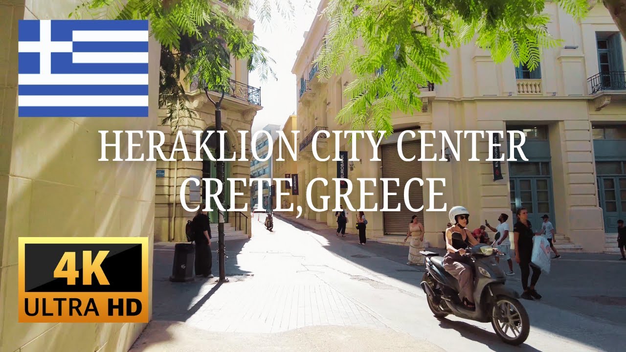 Heraklion Streets Walking Tour, Crete 4K &ndash; Immersive Experience
