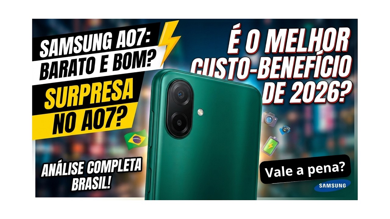 Samsung A07 - O baratinho da Samsung com proteção a água.