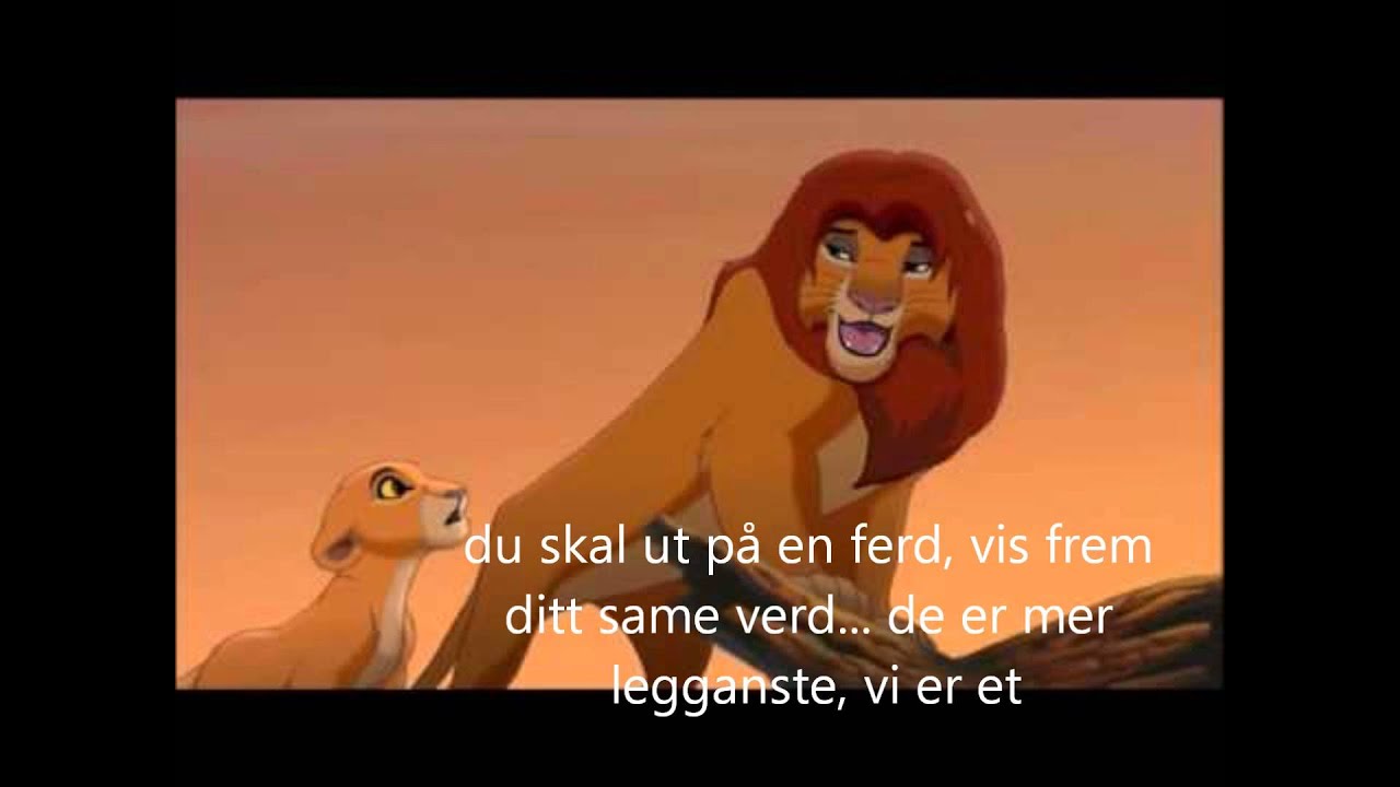 løvenes konge 2 we are one (norsk) lyrics