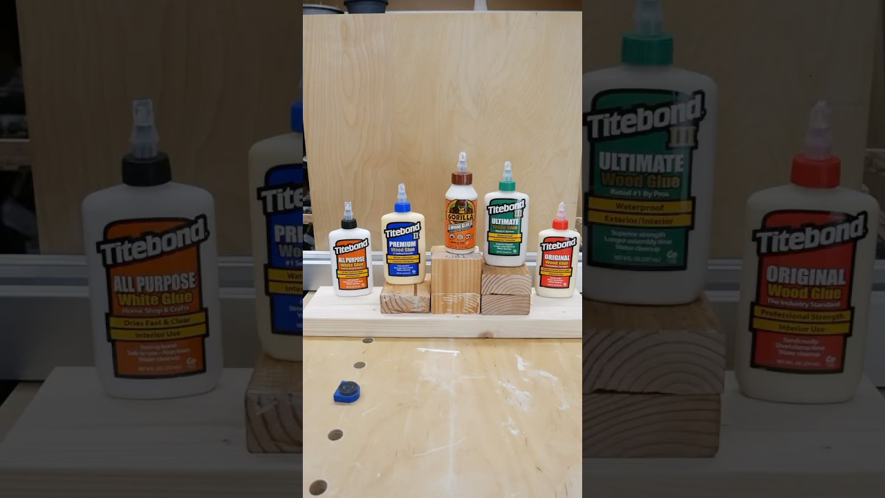 I tested 5 glues to find out which wood glue strongest! #Woodworking  #Titebond #GorillaGlue