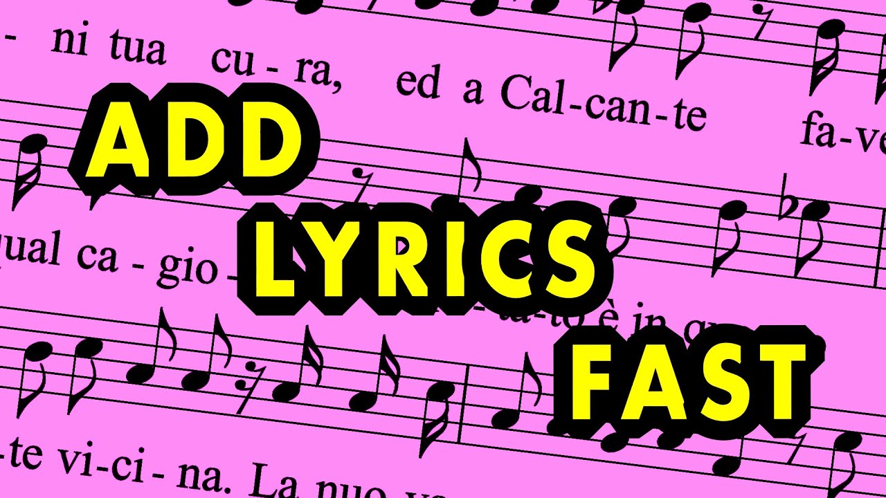 Sibelius Quick Lyrics