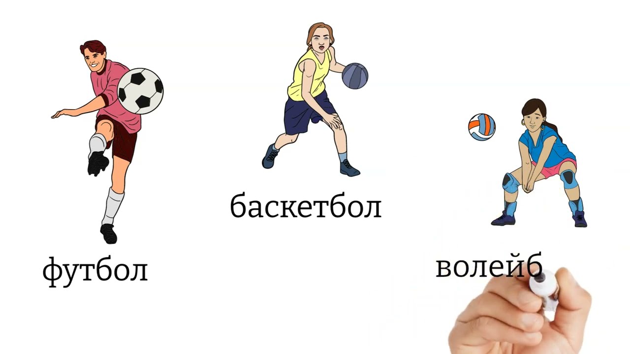 Спорт. Sports. Enlarge your Russian vocabulary.