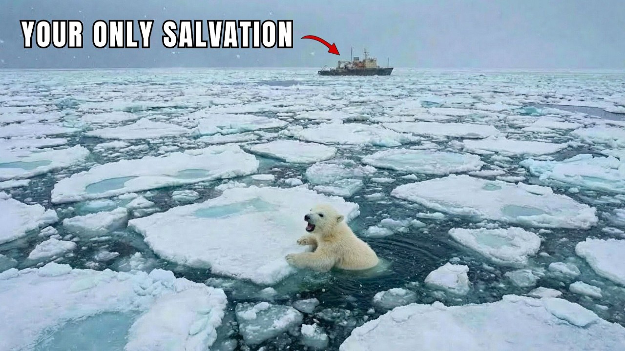 He was dragged by a block of ice to the middle of the Arctic Ocean