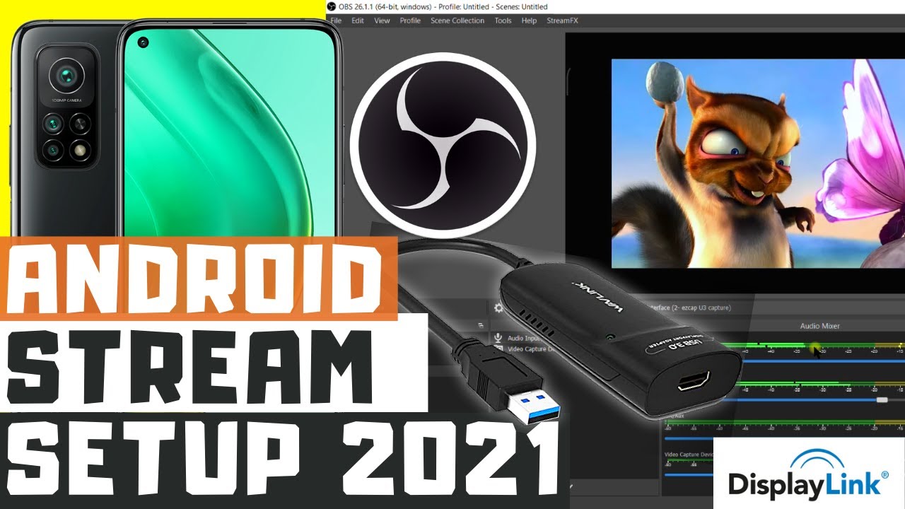 ANDROID VIDEO OUT | NO MHL | DISPLAYLINK SOLUTION | STREAM SETUP 2021