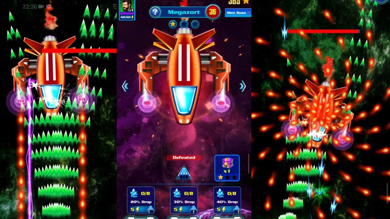 Alien Shooter All Bosses | Boss 36 Megazort | Galaxy Attack Shooting Game | Zambario Gamers
