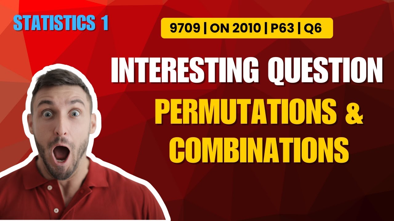 INTERESTING ARRANGEMENT QUESTION | 9709 | OCT NOV 2010 | Paper 63 | Q6 | S1 | LEMNISCATES ACADEMY