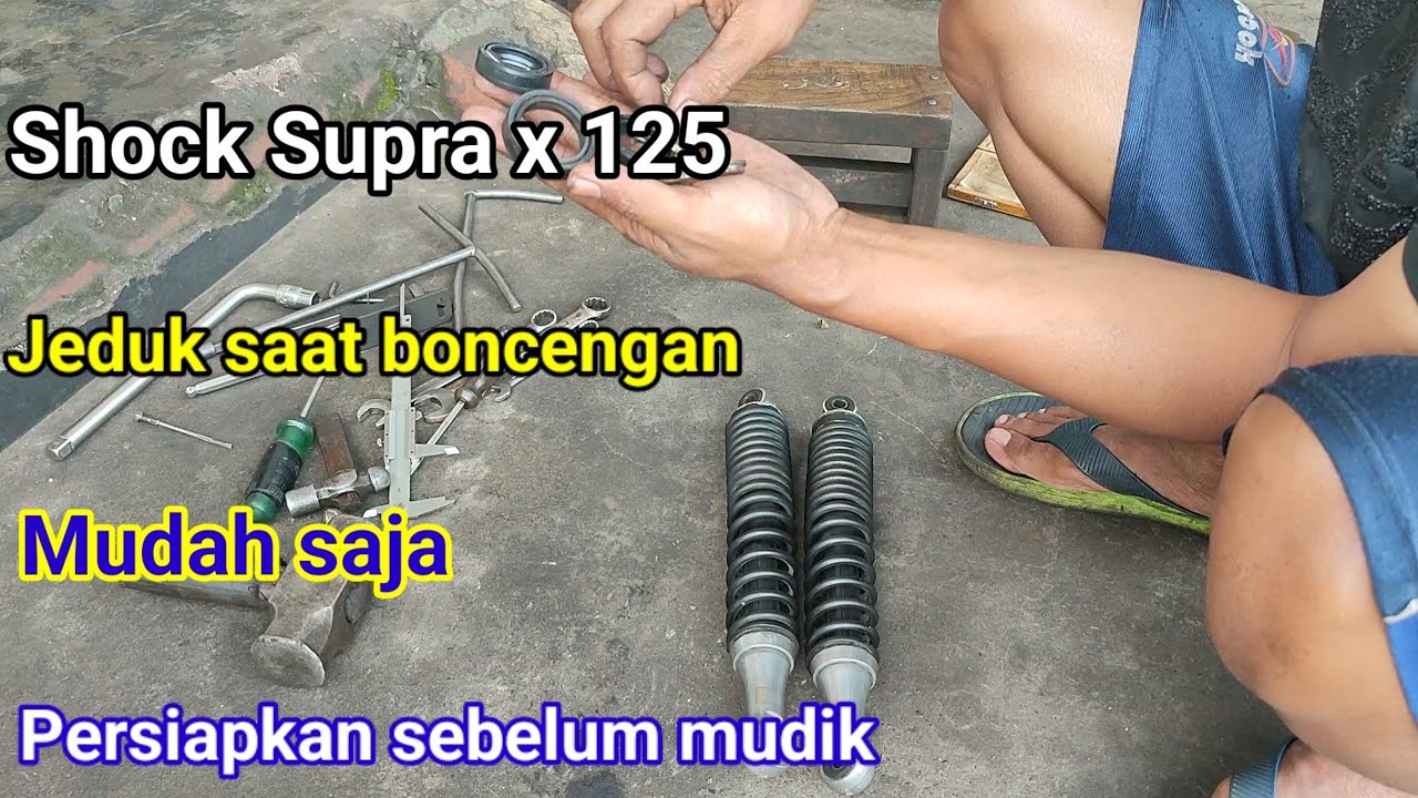 Cara mengatasi shock belakang Supra x125 jedug