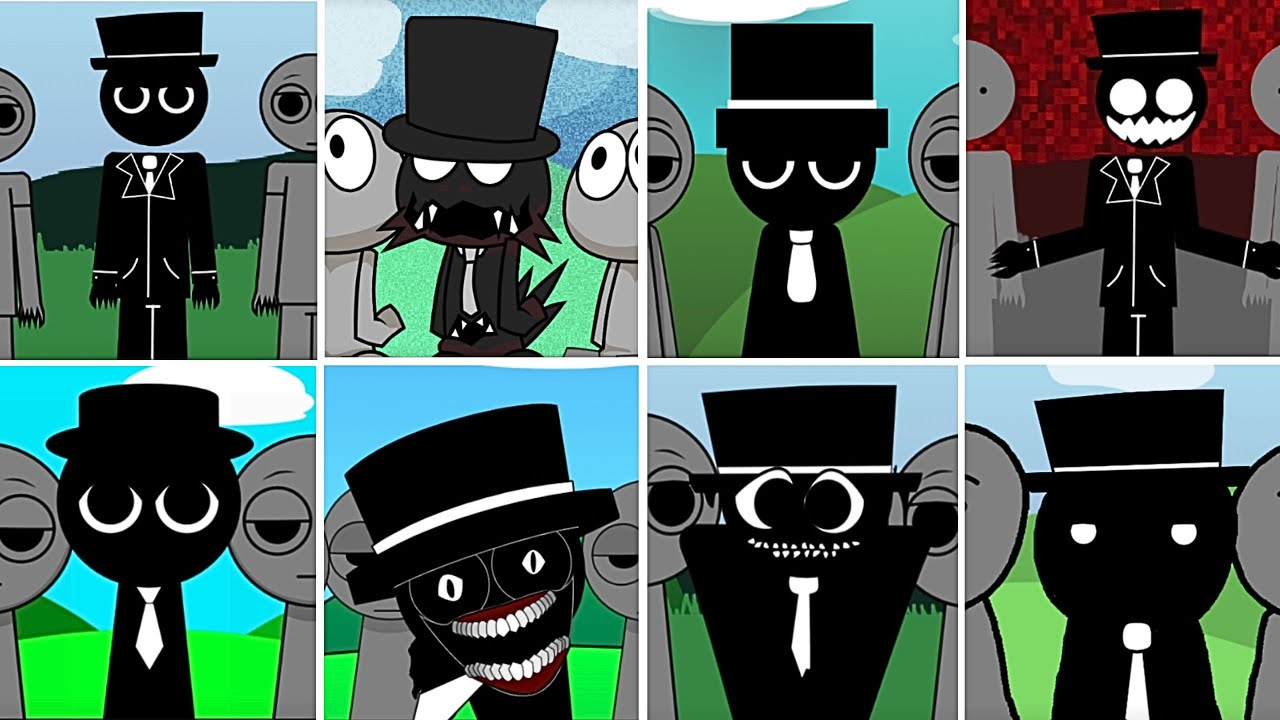 Incredibox - Sprunki but only MR.BLACK HAT in ALL Different Mods.New Episode Part 4