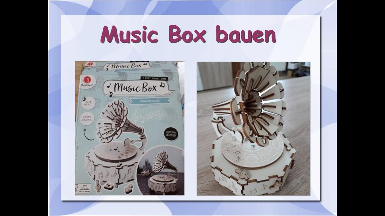 Music Box Spieluhr Gramophone zusammenbauen von #actiondeutschland DecoTime