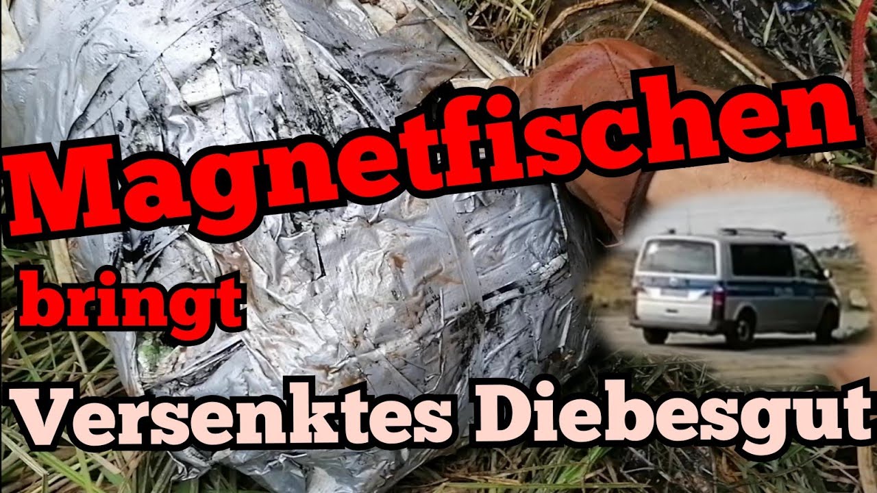 Magnetfischen bringt versenktes Paket ❗Beweise  aus Einbruch ruft Polizei auf den Plan❗Magnetangeln