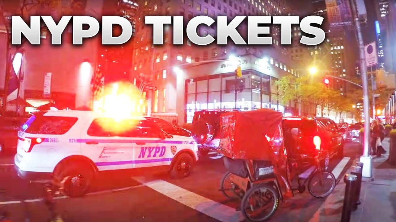 NYPD Threatens Cars with Tickets while stuck in traffic