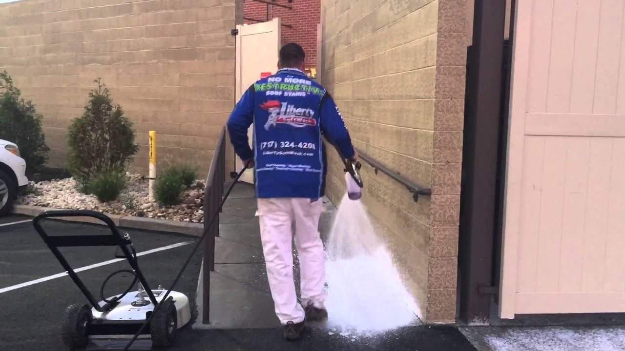 Pressure Washing Concrete at Restaurant in York PA
