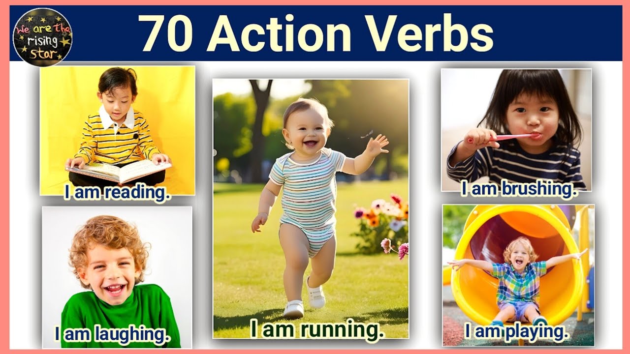 70 — Глаголы действия | Английский для детей | Слова действия | WATRstar #actionverbs