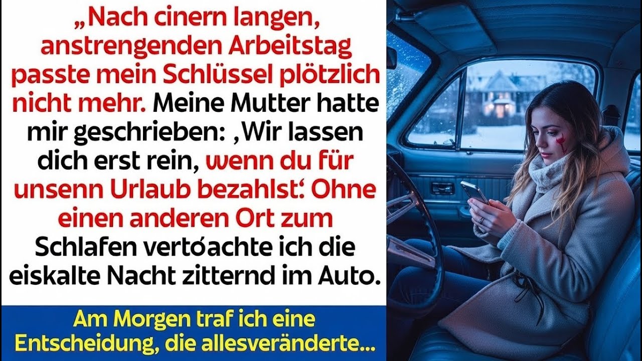 Sie warfen mich raus, weil ich ihren Urlaub nicht zahlte – doch am Morgen drehte ich alles um