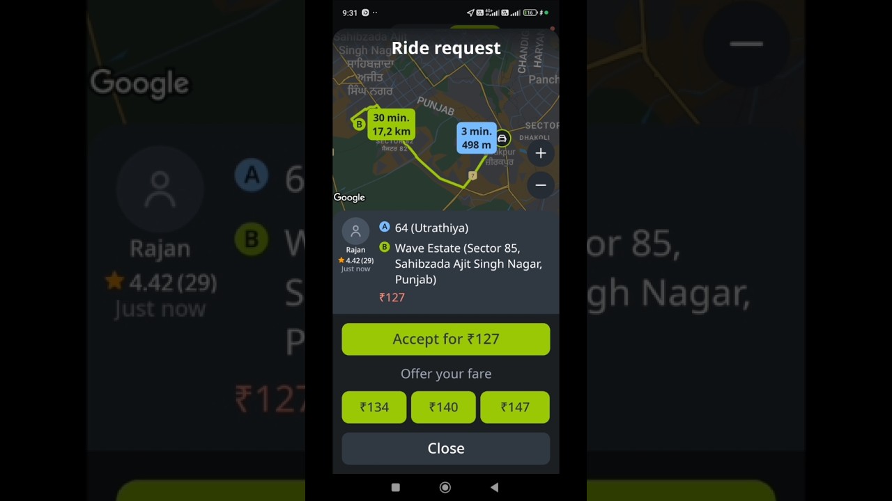 Indrive Bike Taxi Booking Request 👍 #shorts #indrive #uber #rapido #ola #earrings
