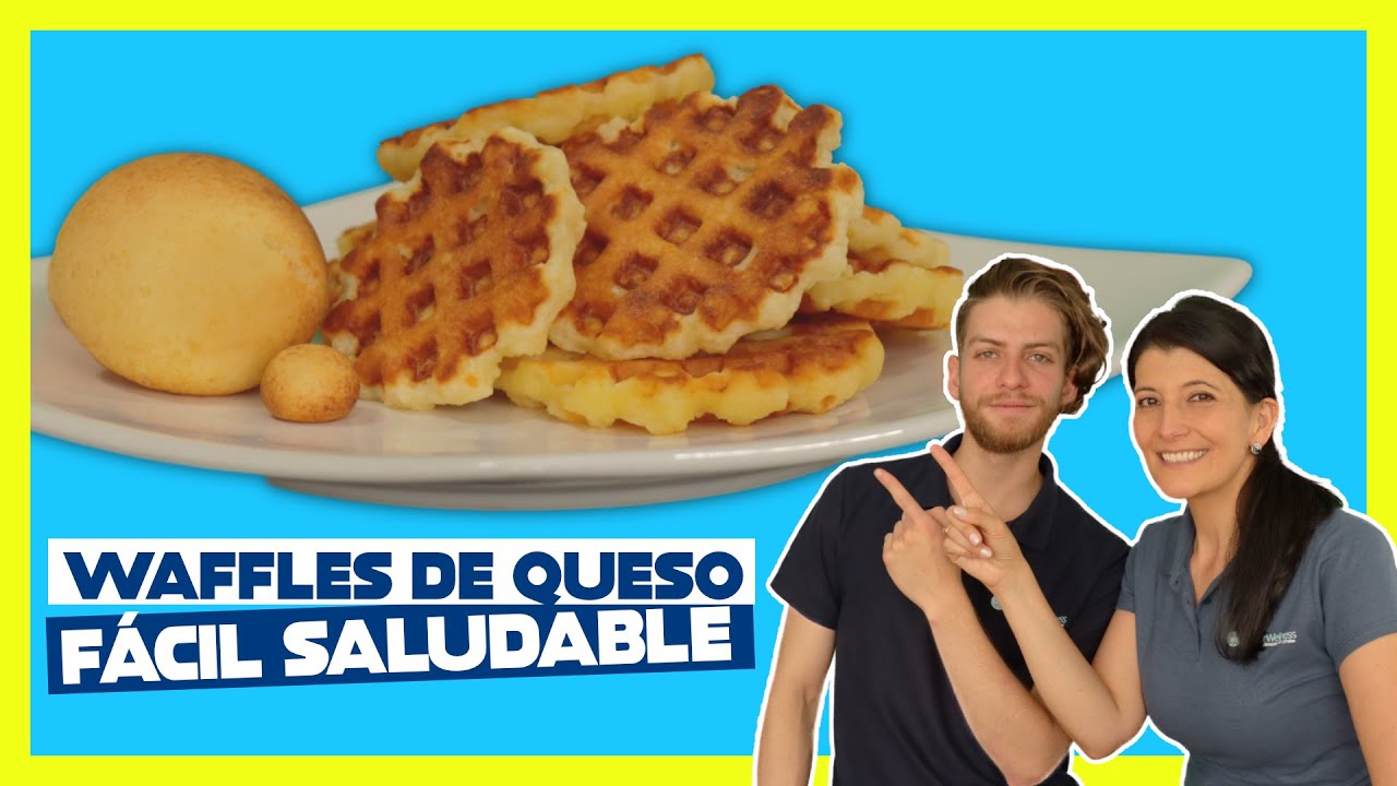 RECETA COMPLETA Cómo hacer Waffles de Queso 🧀(ALMOJÁBANAS) Fácil y SÚPER saludable 💪🏻