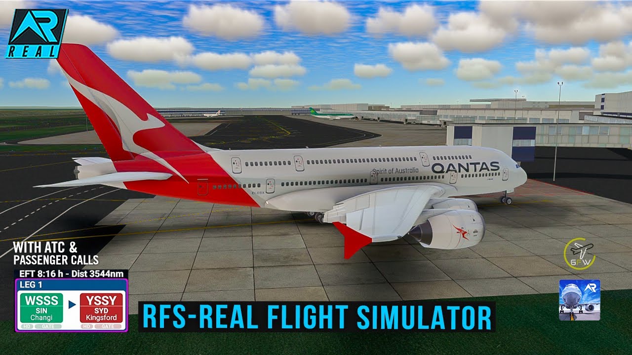 RFS - Real Flight Simulator- Singapore to Sydney||Full Flight||A380-800||Qantas||FullHD||RealRoute
