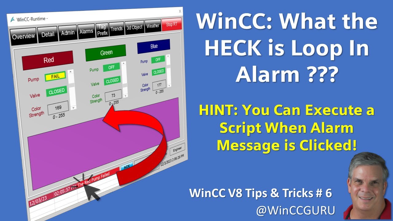 WinCC V8 Tip 6: Click WinCC Alarm to Show a Screen! 😍 Learn SCADA Programming  #winccguru