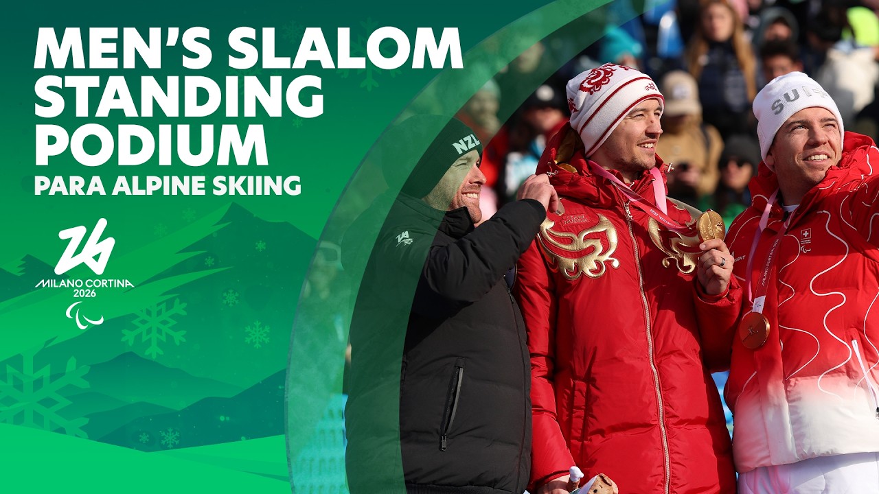 Церемония награждения 🏅⛷️ Паралимпийские горнолыжные соревнования, мужской слалом стоя | 15 марта...