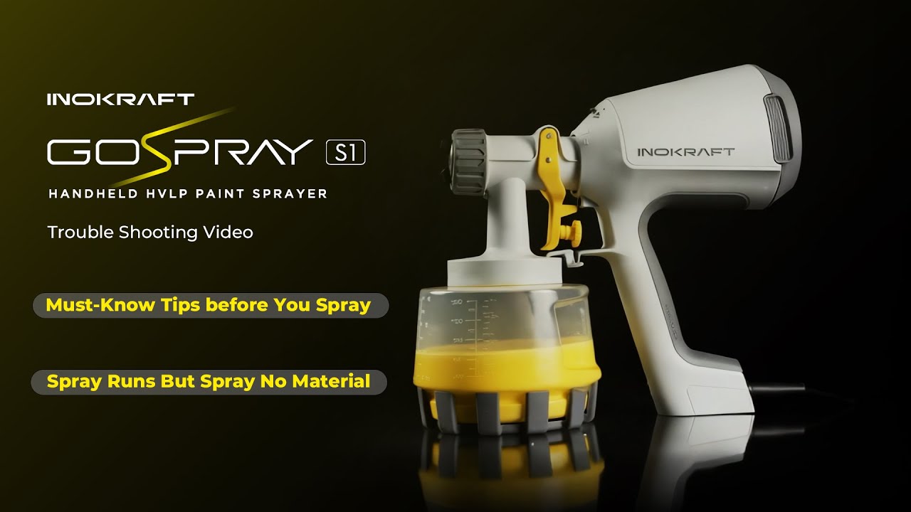 InoKraft Education Center - GoSpray S1 HVLP Paint Sprayer - Trouble Shooting