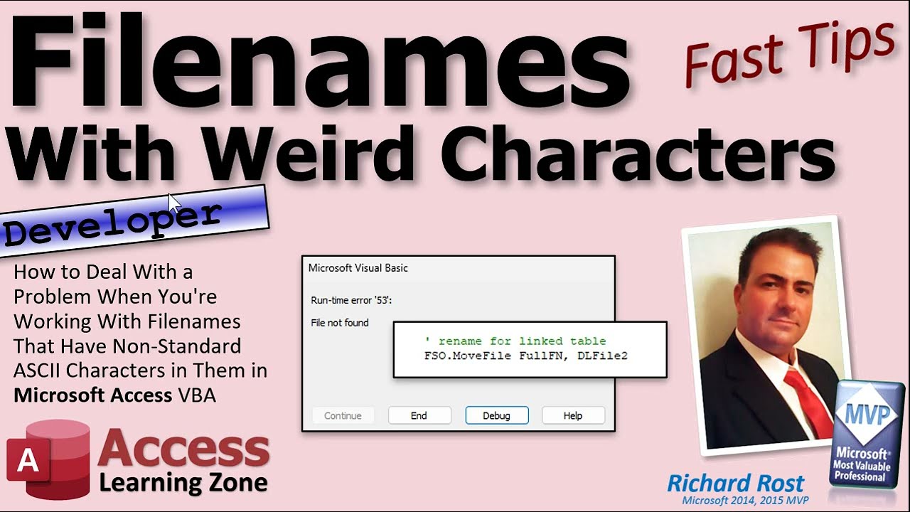 Problems Working With Filenames That Have Non-Standard ASCII Characters in Microsoft Access VBA