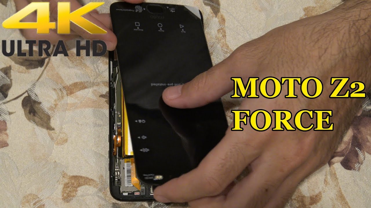 Motorola Moto Z2 Force XT1789 Disassembly Teardown Repair Video