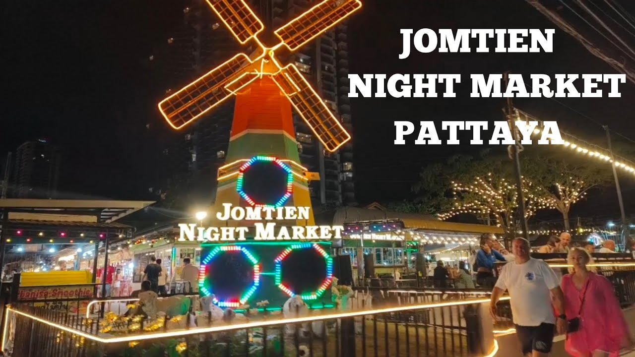 (4K)Jomtien Night Market Pattaya 🇹🇭  | Jomtien Night Market What You Can Eat 👈