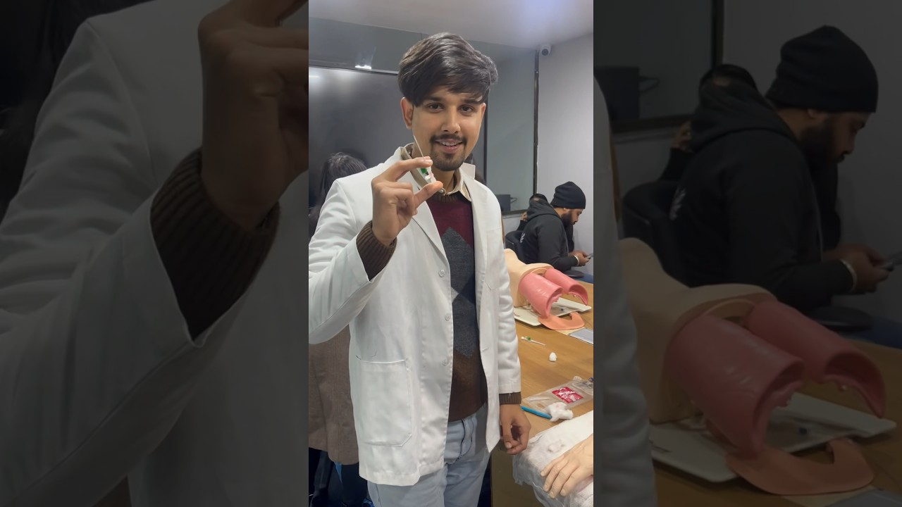 Cannula Insertion in Skill lab #neet #mbbsvlog #shortsfeed #neetvlogs