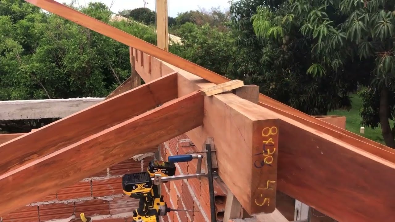 Colocando o Espigão e Dicas de Fixação dos Caibros #carpintaria
